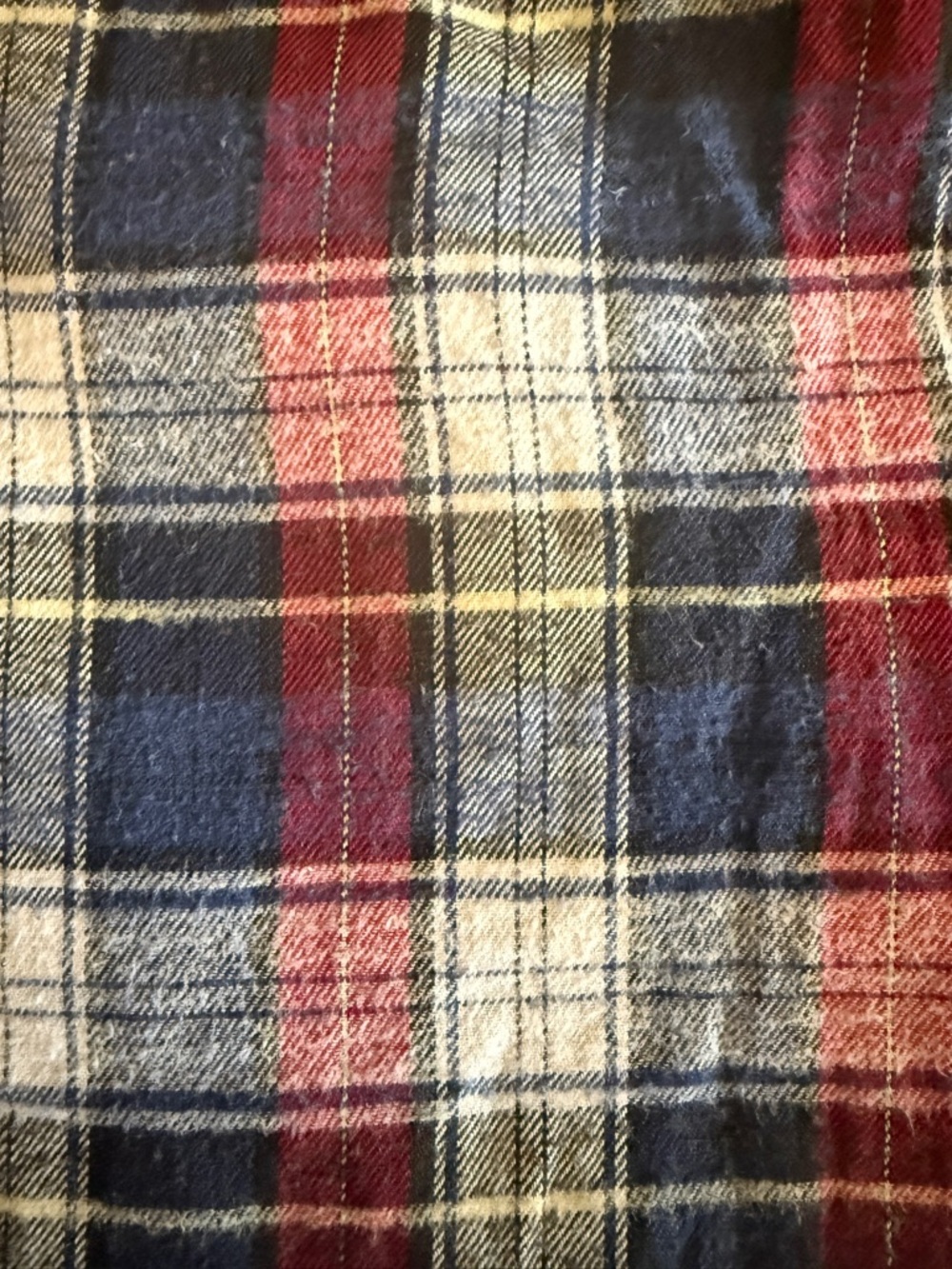 Express Plaid Cotton Lounge Shorts in Navy, Red, White, and Cream - Small - Picture 6 of 7